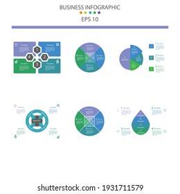 Paquete de plantillas de infografía, eps 10