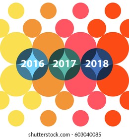 Infographic Template. Perspective years Timeline diagram. Colorful bubble poster. Vector EPS 10