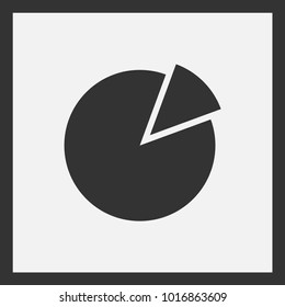 infographic template pie black charts vector icon.