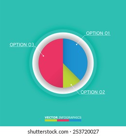Infographic template pie chart 