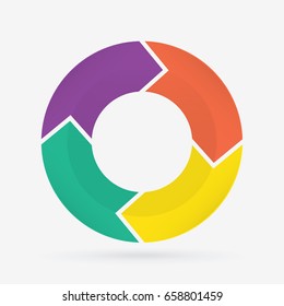infographic template pie charts with 4 steps