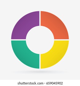 infographic template pie charts with 4 steps