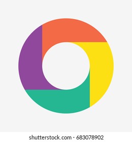 infographic template pie charts with 4 steps
