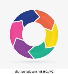 infographic template pie charts with 6 steps