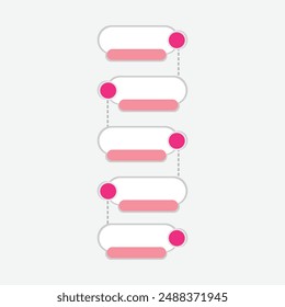 Infographic template with place for your data in white and pink. Infographic illustration design element for a poster, brochure, flyer, etc