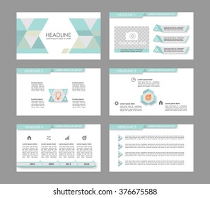 Infographic template for presentation slides with graphs, charts and symbols.Light cyan  version.
