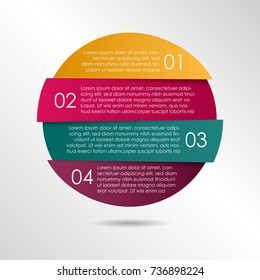Plantilla de infografía para presentaciones, folletos, banners, gráficos de sitios web. Ilustración del vector