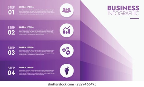 Infographic template for presentations and features data visualization includes a process chart with diagrams, steps, options. The concept for marketing through illustrations for drive to success.