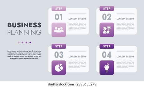 Infographic template for presentations and features data visualization includes a process chart with diagrams, steps, options. The concept for marketing through illustrations for drive to success.