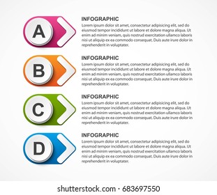 Infographic template for presentations, information banner, timeline or web design