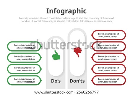 Infographic Template for Presenting Dos and Don'ts, Pros and Cons, and Versus Comparison with Clarity