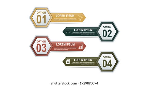 La plantilla infográfica, el diagrama de procesos, por vector de diseño infográfico, se puede utilizar para el informe anual, el diseño web. Vector brillante