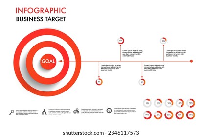 Plantilla de infografía para proyectos y planificación de 4 niveles escala de tiempo moderna, hoja de ruta, etapas, alcance de paso para el objetivo