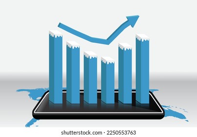Infografische Vorlage für Recovery Graphic Thema mit Handy, Präsentation Infografik Vektor