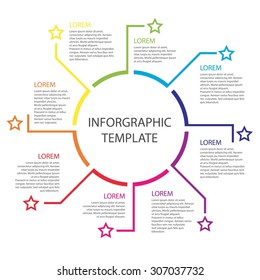 Infographic template. Report templates. 8 steps, processes, options and concepts of Business. Graph and chart Diagram. Template. Business concepts. Vector. EPS10. Illustration