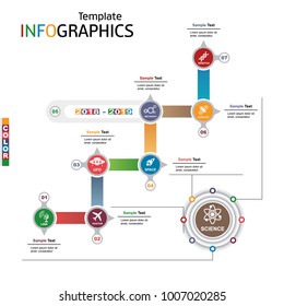 Infographic template. science, technology. vector illustration