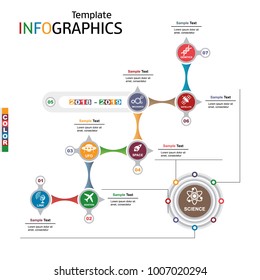 Infographic template. science, technology. vector illustration