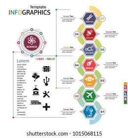 Infographic template. science, technology. vector illustration
