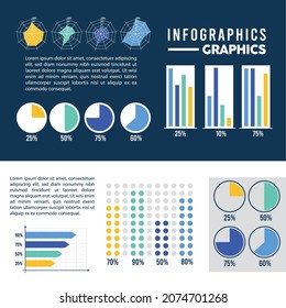infographic template set six icons