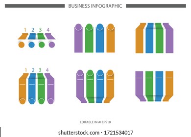 Infographic template set with vector format