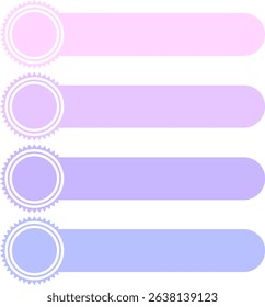  infographic template with soft pastel purple horizontal bars and dotted circular icons. This gentle design is perfect for presenting lists or data in a visually appealing and organized manner
