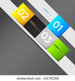 infographic template, squares