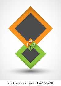 infographic template squares with long shadow effect, options, infographic design element