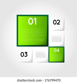 infographic template squares, options, infographic design element