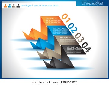 Infographic template for statistic data visualization. Modern composition to use like infochart, product ranking page or background for performance data graphics.