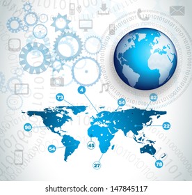 Infographic template for statistic data visualization. Modern composition to use like infochart, product ranking page or background for performance data graphics.