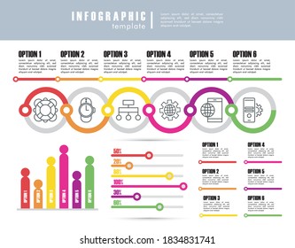 infographic template with statistics in gray and white background vector illustration design