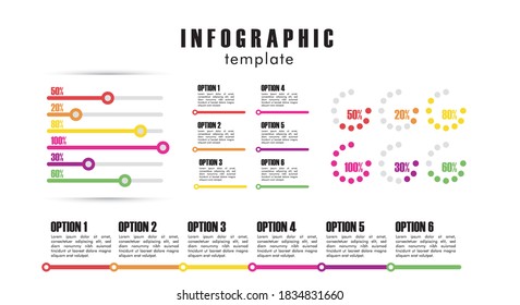 plantilla de infografía con estadísticas en diseño de ilustración de vector de fondo blanco