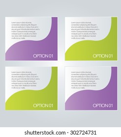 Infographic template with step options for business, startup concept, web design, data visualization, banner, brochure or flyer layouts, presentation, education. Abstract 3d stock vector illustration.