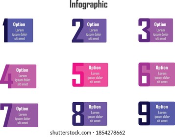 Infographic template with steps Vector