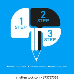 Infographic template with steps. Vector eps10 illustration