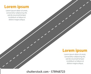 Infographic template. Straight road travel or movement concept. Vector EPS 10