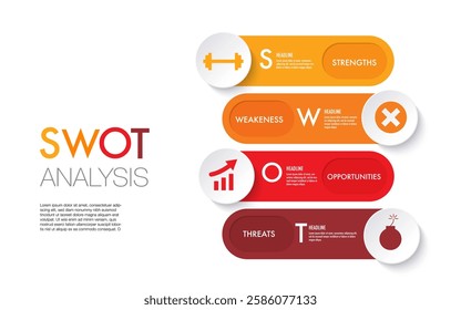 Infographic template for swot analysis for marketing can apply diagram framework vision	
