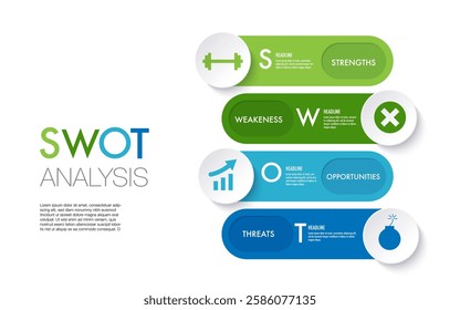 Infographic template for swot analysis for marketing can apply diagram framework vision	
