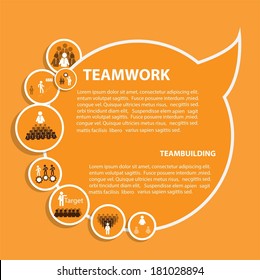 Infographic template for teamwork concept