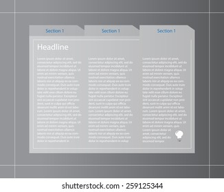 Infographic template with text columns