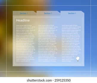 Infographic template with text columns