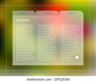 Infographic template with text columns