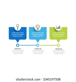 Infographic Template Three Option, Process Or Step For Business