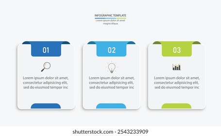  Infographic template three option, process or step for business
