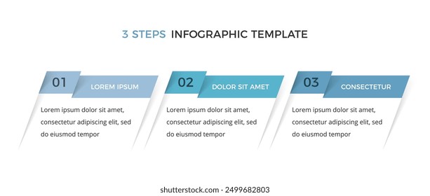 Infographic template with three parts, process, workflow chart, vector eps10 illustration