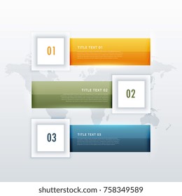 infographic template with three steps