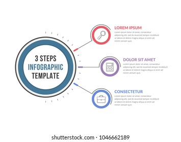 Infographic template with three steps or options, workflow, process diagram, vector eps10 illustration