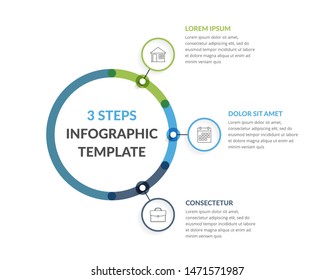 Infographic template with three steps or options, workflow, process chart, vector eps10 illustration