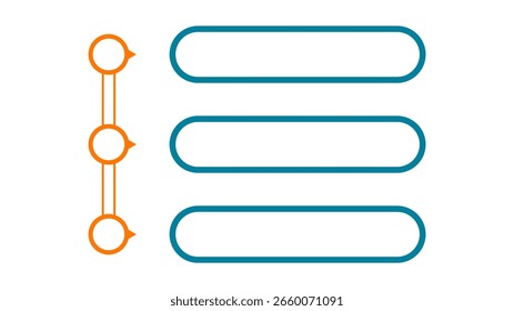 Infographic template with three vertical steps or options. A modern and clean layout for a business presentation, list, or menu.