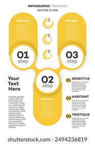 Infographic template timeline process 3 step